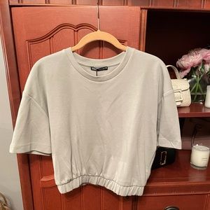 Zara Light Gray Short Sleeve Tee